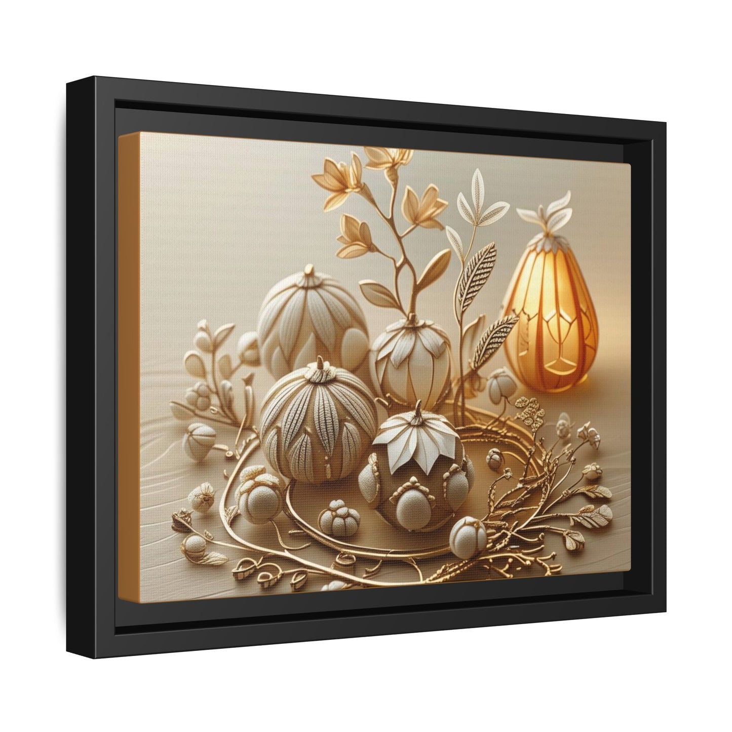 Autumn Framed Canvas Art,Thanksgiving Wall Art