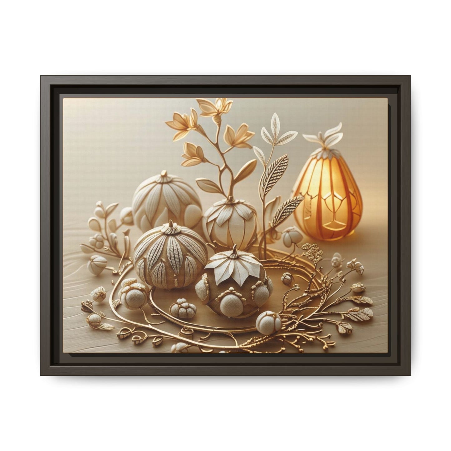 Autumn Framed Canvas Art,Thanksgiving Wall Art