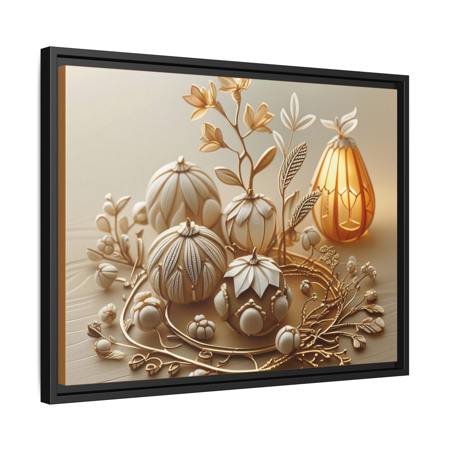 Autumn Framed Canvas Art,Thanksgiving Wall Art