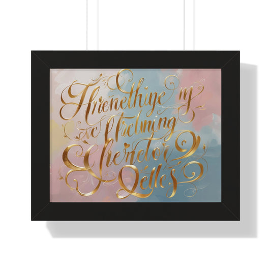 Elegant Framed Inspirational Poster, Modern Aesthetic