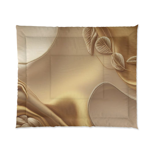 Luxurious Beige Comforter, Cozy Bedding, Gift for Housewarming.