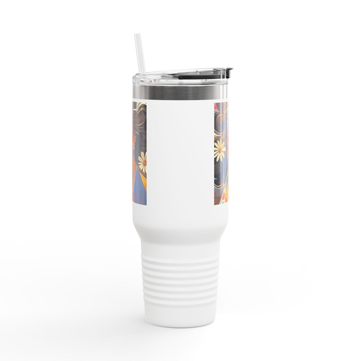 Bohemian Insulated Travel Mug | 40oz Floral Design | Perfect for Hot & Cold Drinks, Travel Lovers, Gifts for Her, Summer Vibes