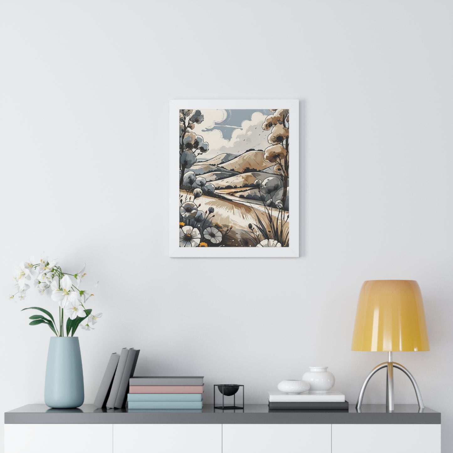Nature-Inspired Framed Vertical Poster