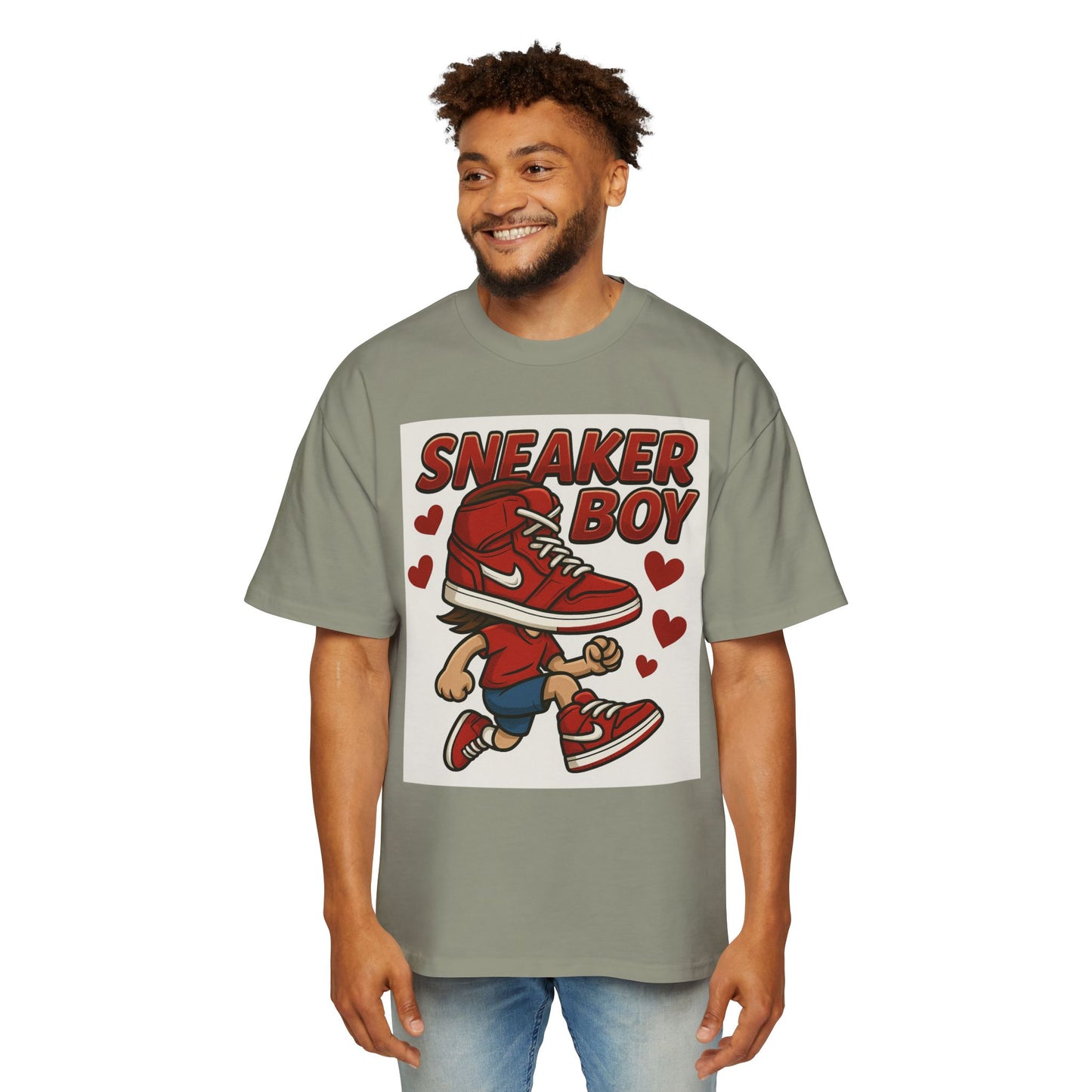 Sneaker Boy Oversized Tee - Casual Streetwear, Gifts for Sneaker Lovers, Trendy Graphic Shirt, Birthday Outfit, Unique Layering Piece