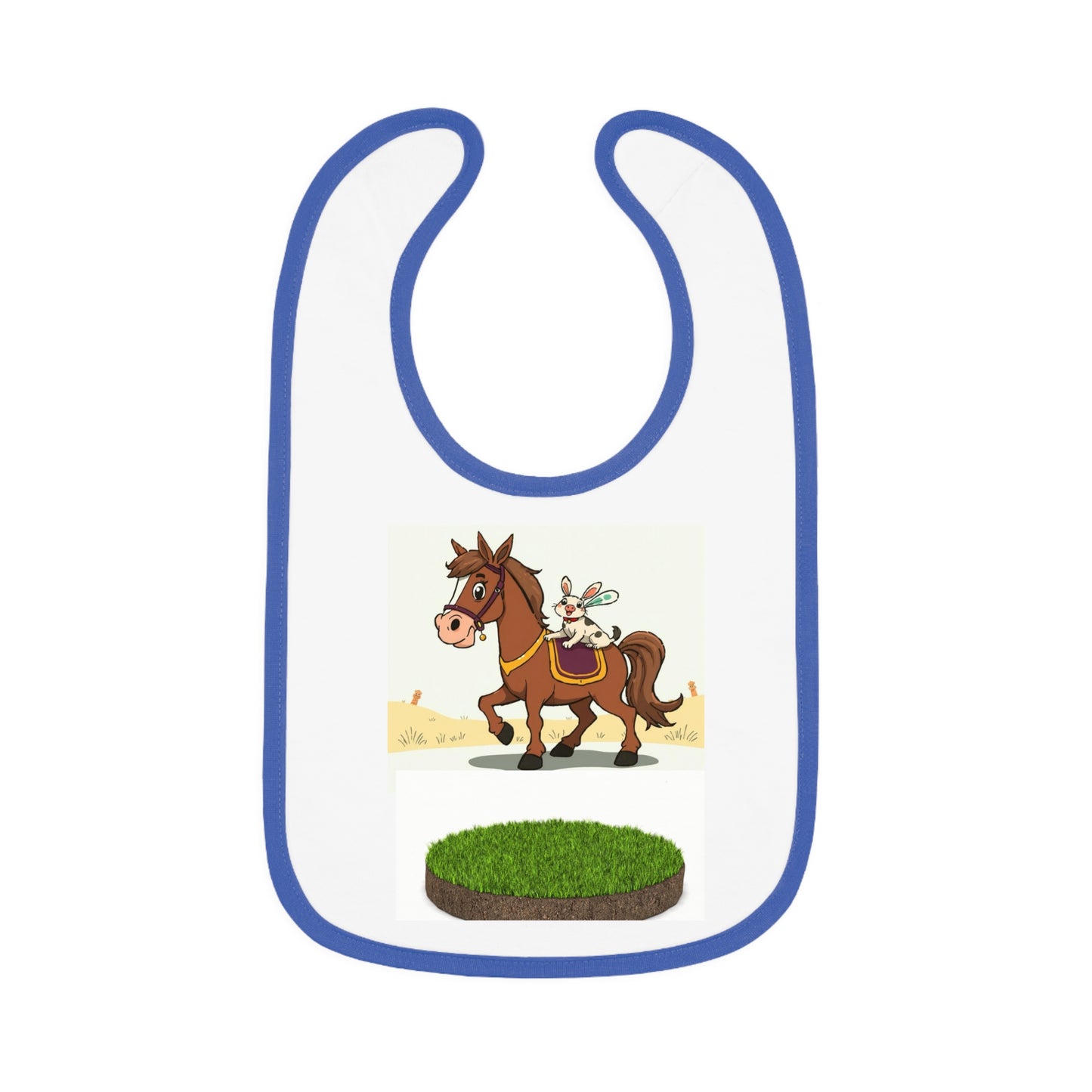 Baby Contrast Trim Jersey Bib