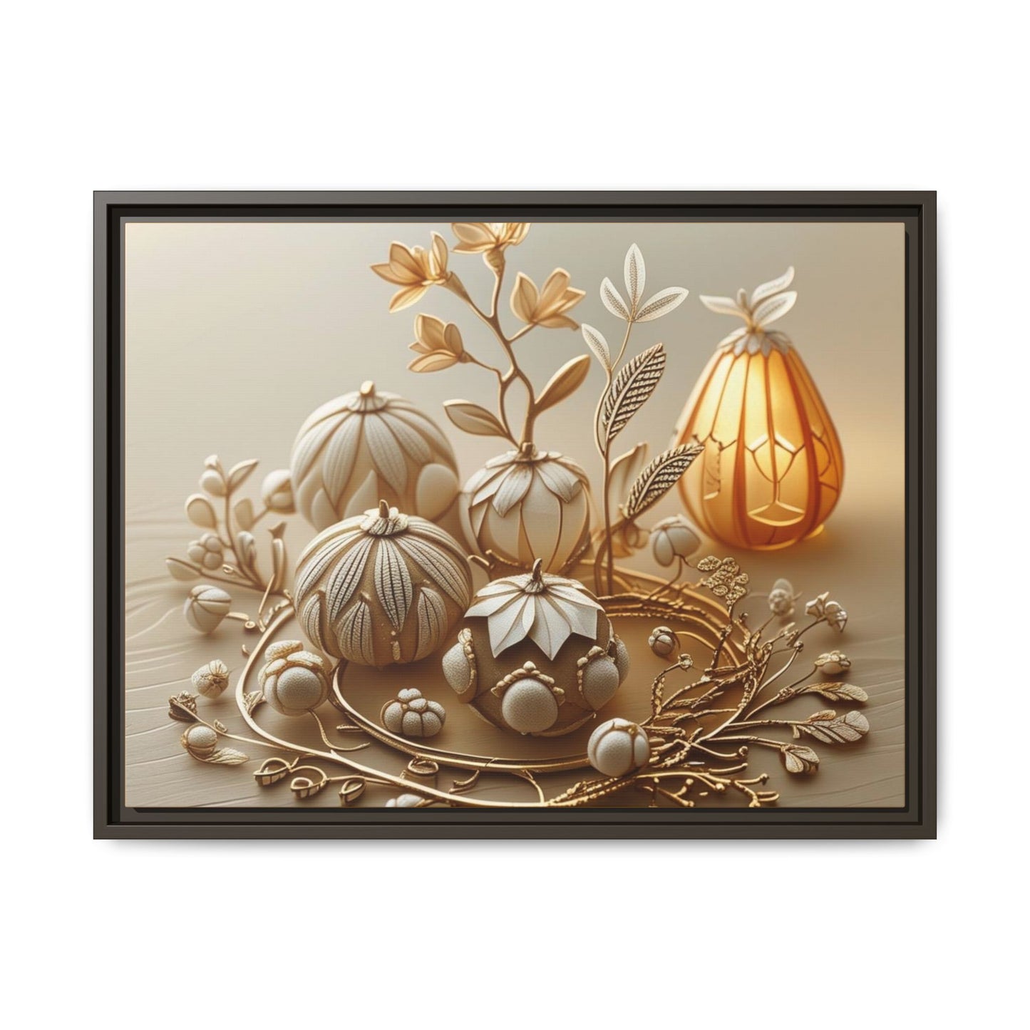Autumn Framed Canvas Art,Thanksgiving Wall Art