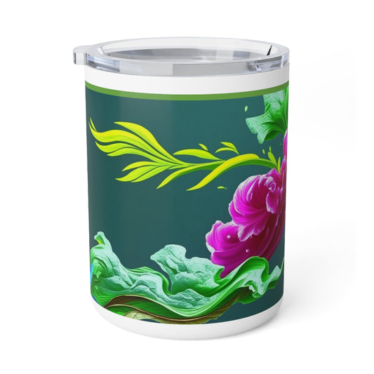 Floral Insulated Coffee Mug, 10oz