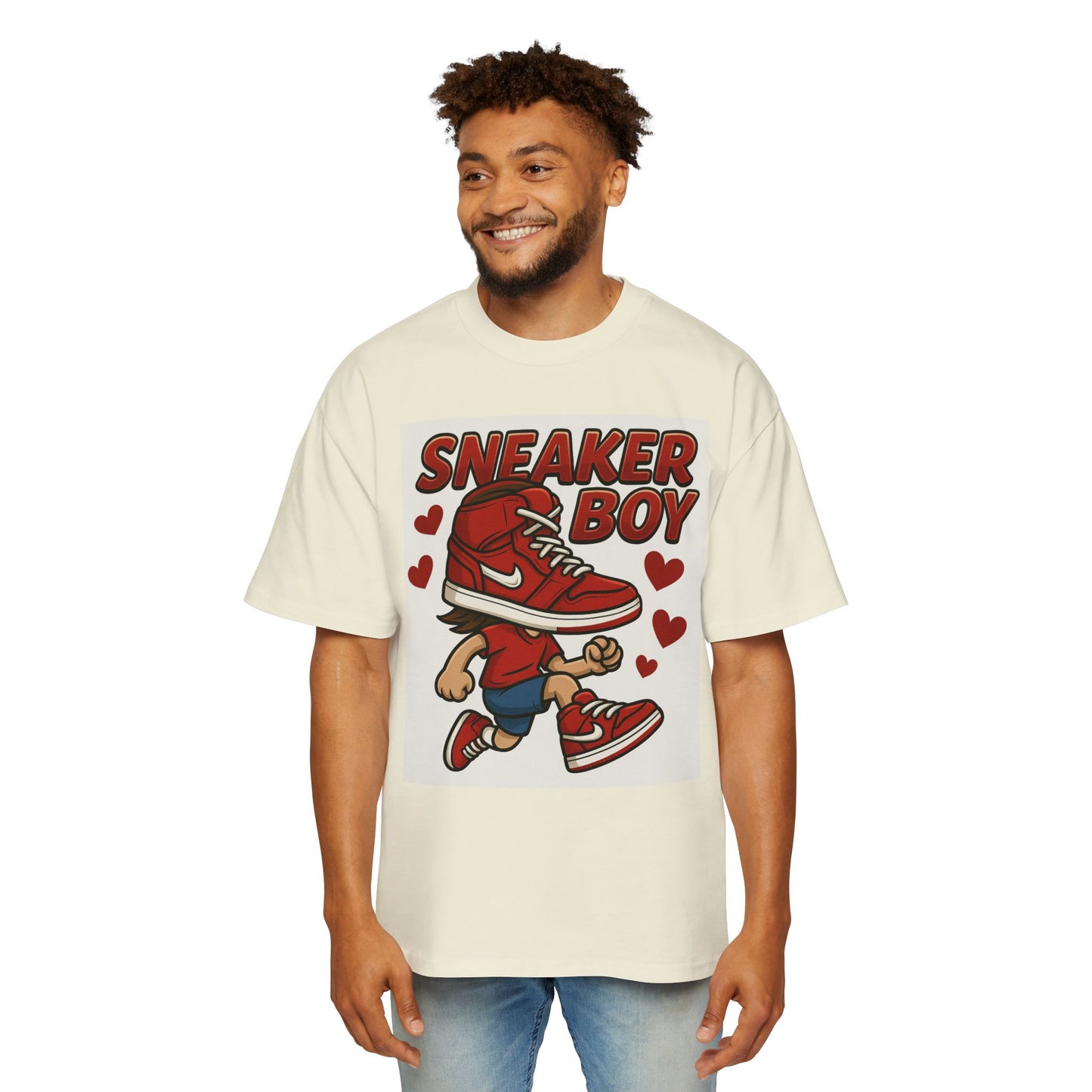 Sneaker Boy Oversized Tee - Casual Streetwear, Gifts for Sneaker Lovers, Trendy Graphic Shirt, Birthday Outfit, Unique Layering Piece