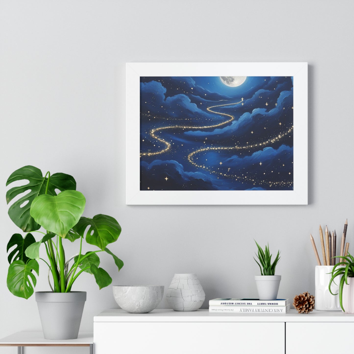 Serene Night Sky Framed Poster