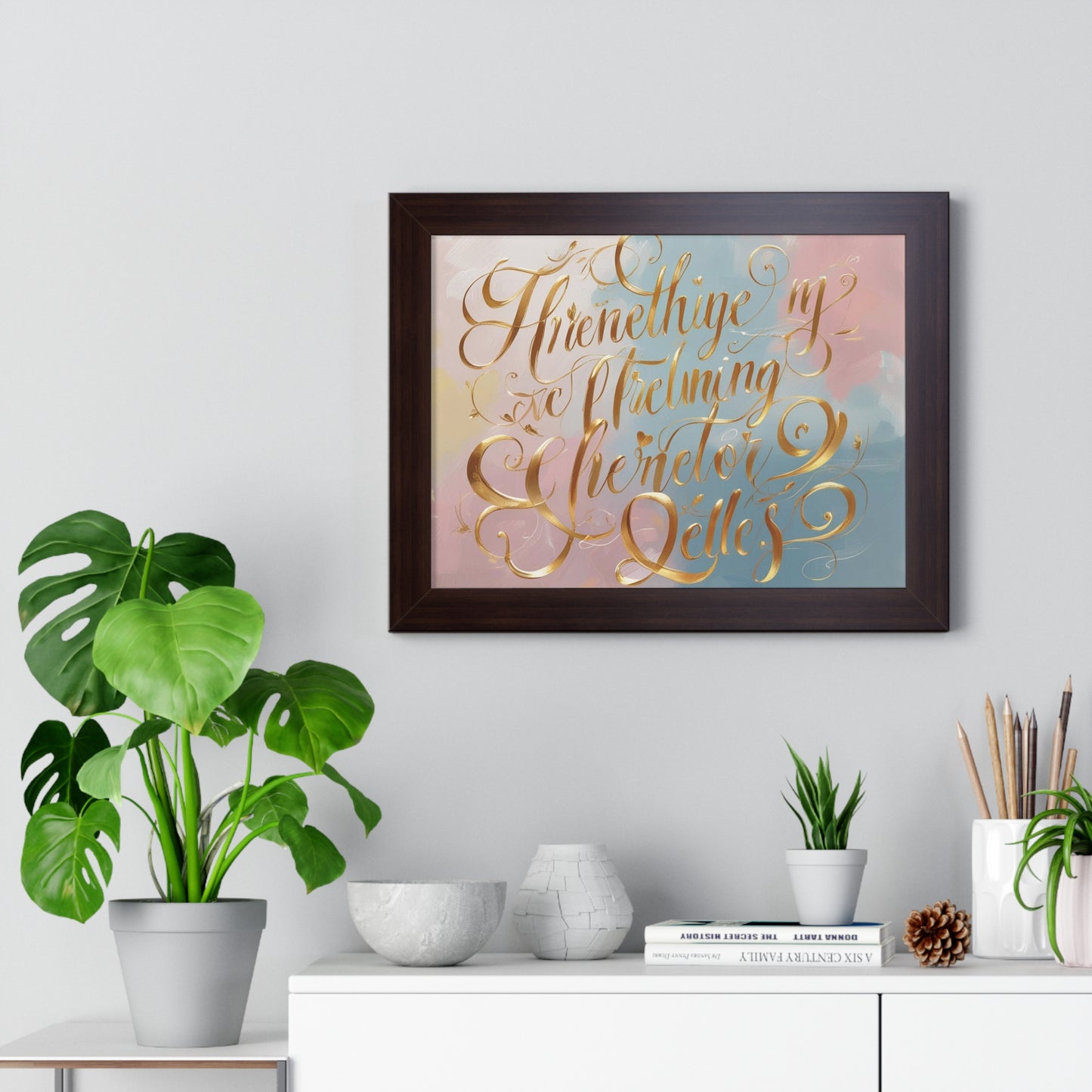 Elegant Framed Inspirational Poster, Modern Aesthetic