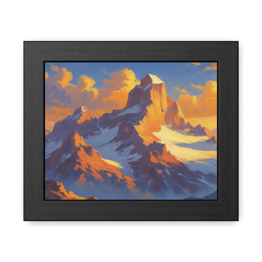 Mountain Sunset Framed Poster
