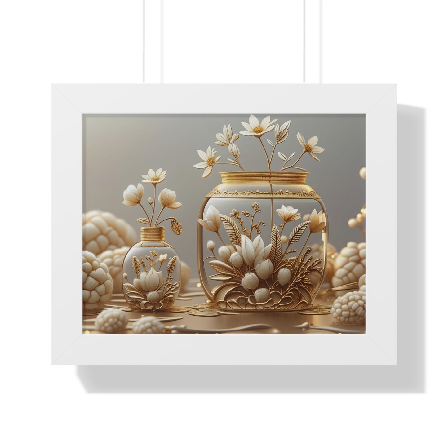 Elegant Floral Framed Poster