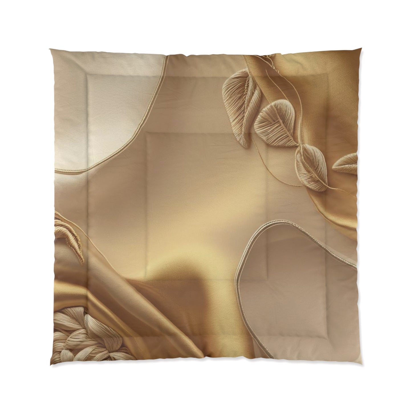 Luxurious Beige Comforter, Cozy Bedding, Gift for Housewarming.
