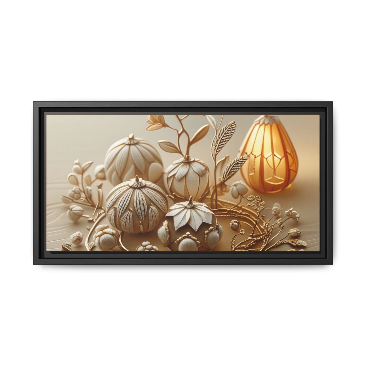 Autumn Framed Canvas Art,Thanksgiving Wall Art