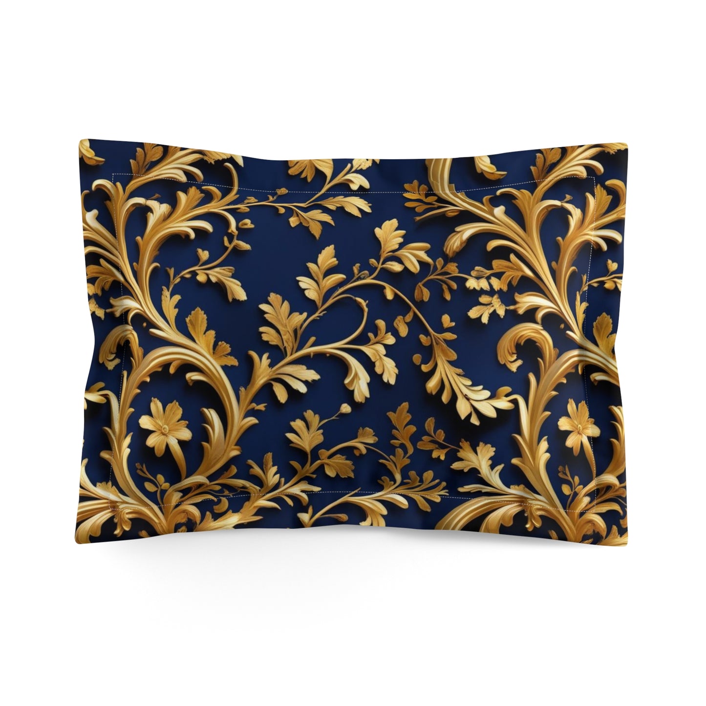 Elegant Floral Microfiber Pillow Sham, Luxury Bedding, Gift for Homeowners