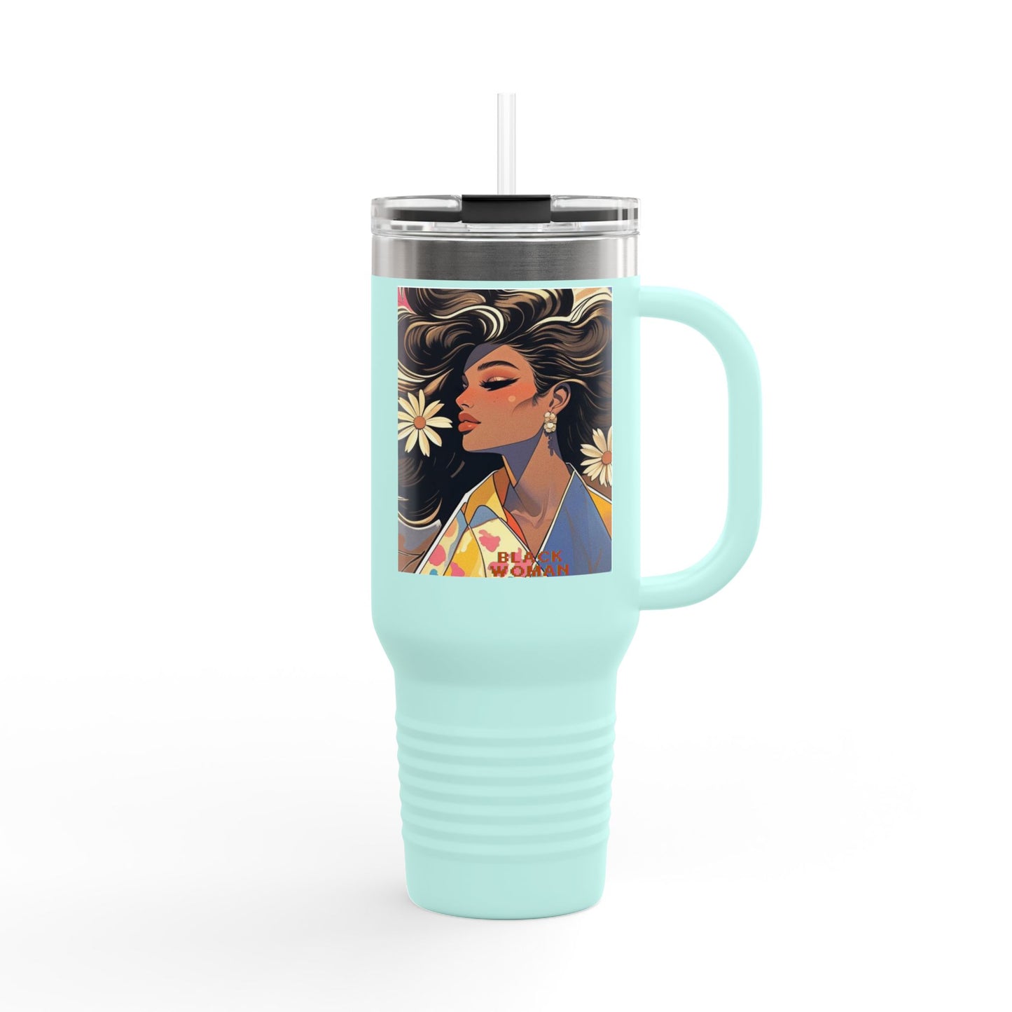 Bohemian Insulated Travel Mug | 40oz Floral Design | Perfect for Hot & Cold Drinks, Travel Lovers, Gifts for Her, Summer Vibes