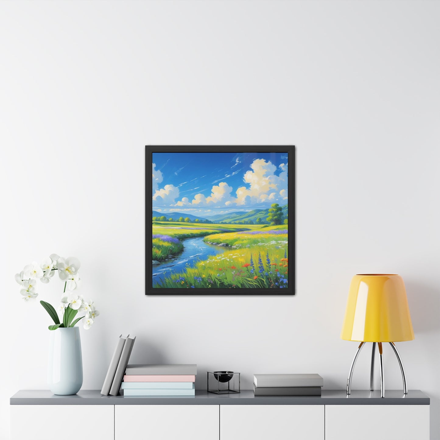 Framed Scenic Landscape Poster, Nature Wall Art