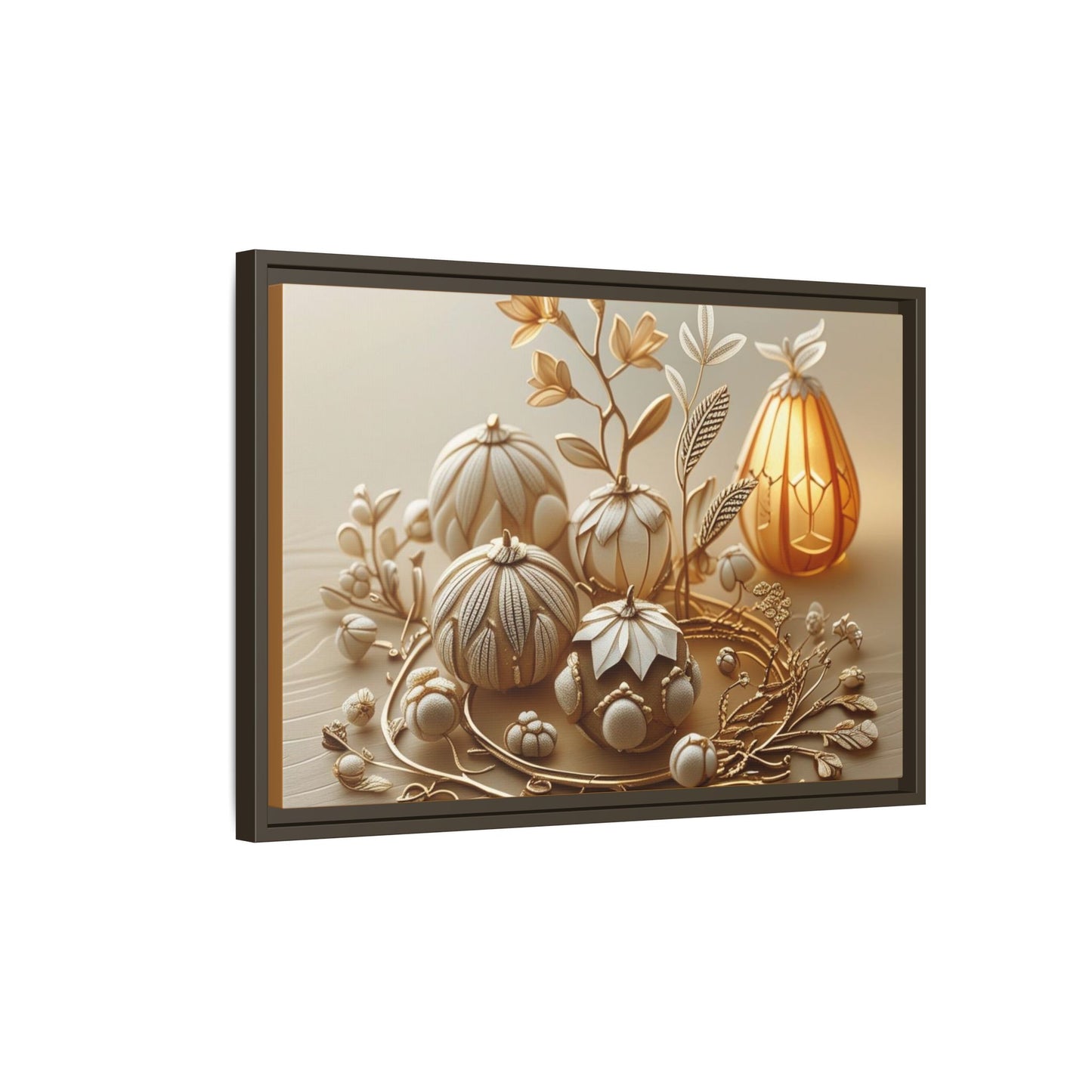 Autumn Framed Canvas Art,Thanksgiving Wall Art
