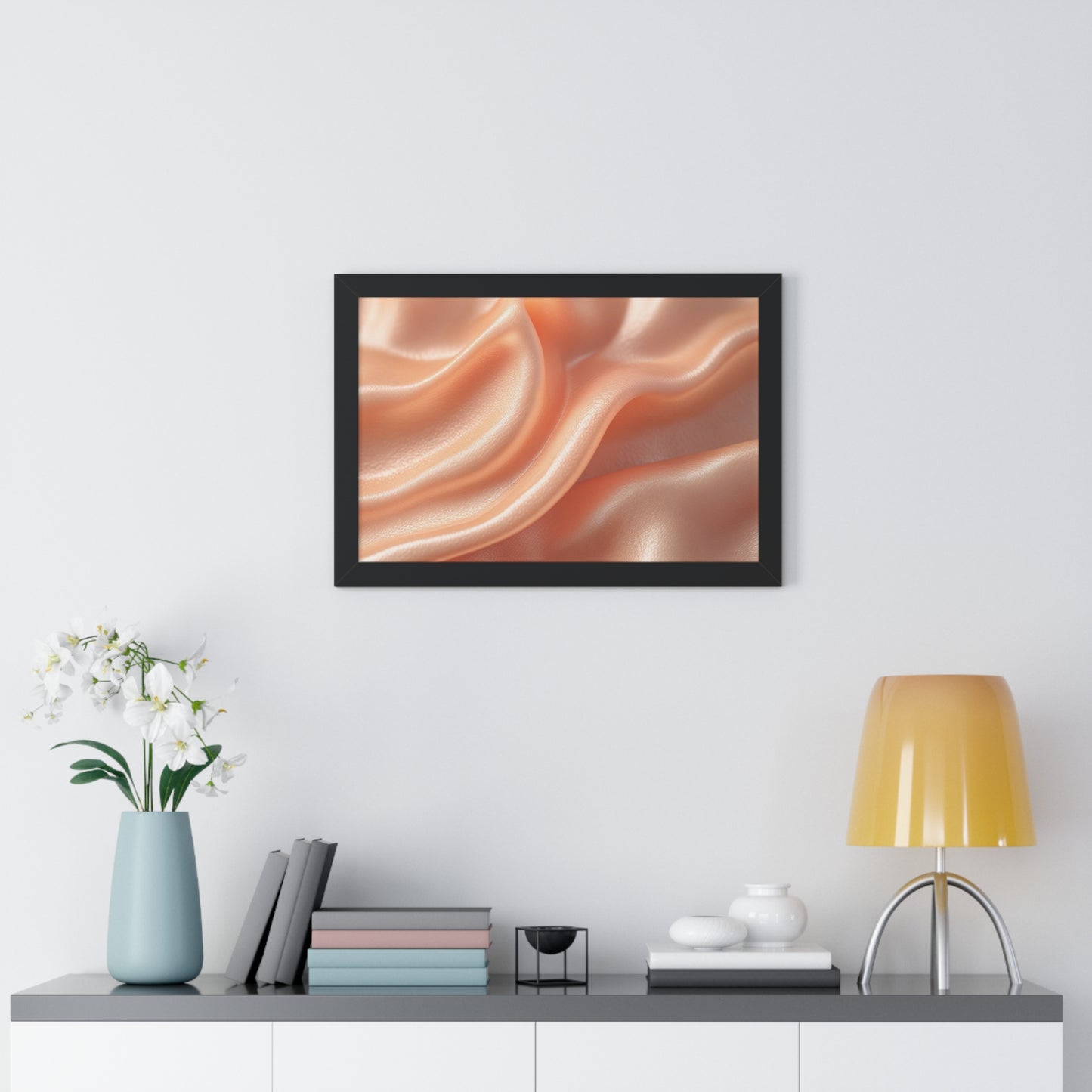 Elegant Framed Horizontal Art Print, Modern Wall Decor