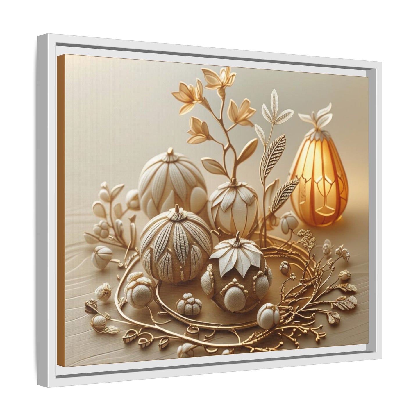 Autumn Framed Canvas Art,Thanksgiving Wall Art