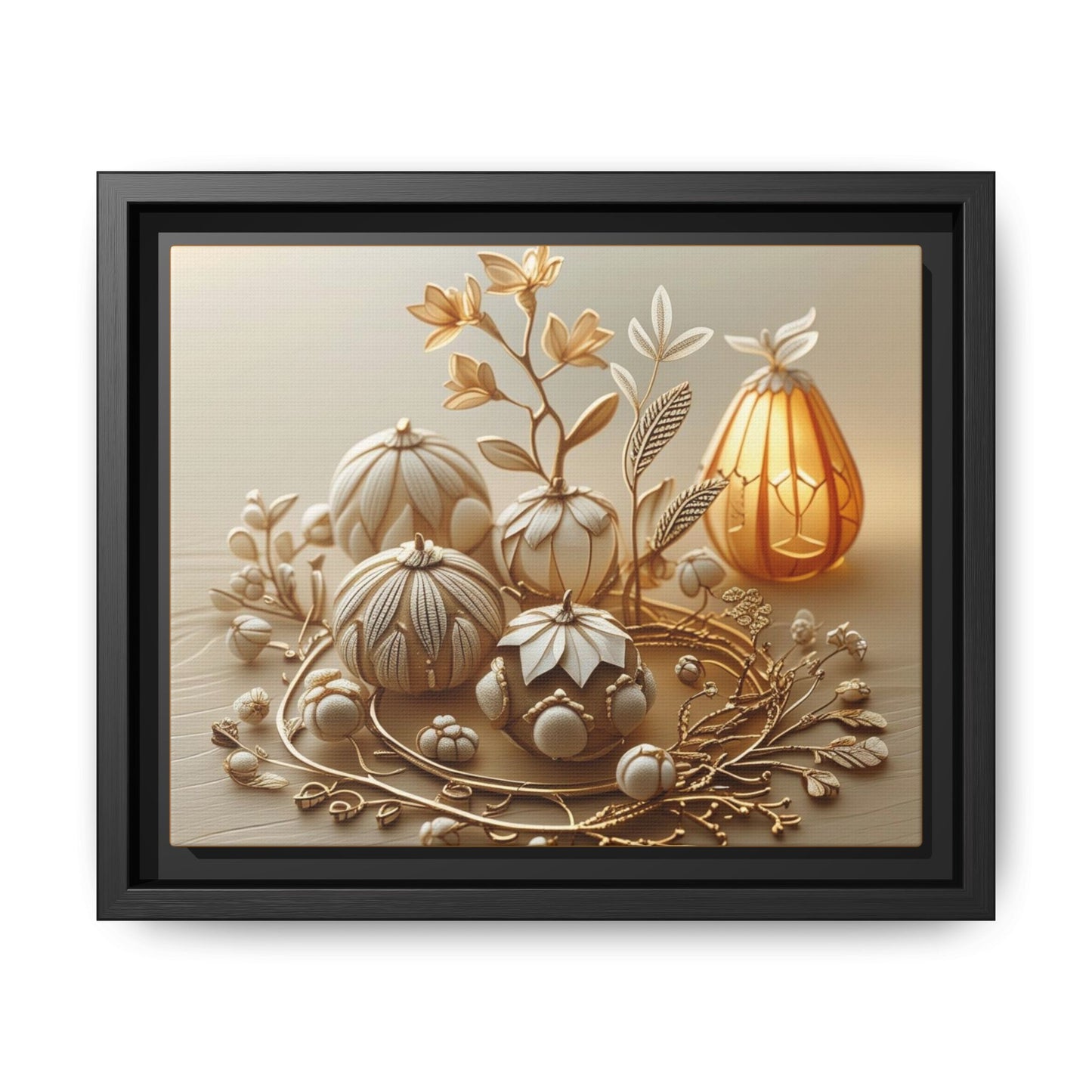Autumn Framed Canvas Art,Thanksgiving Wall Art