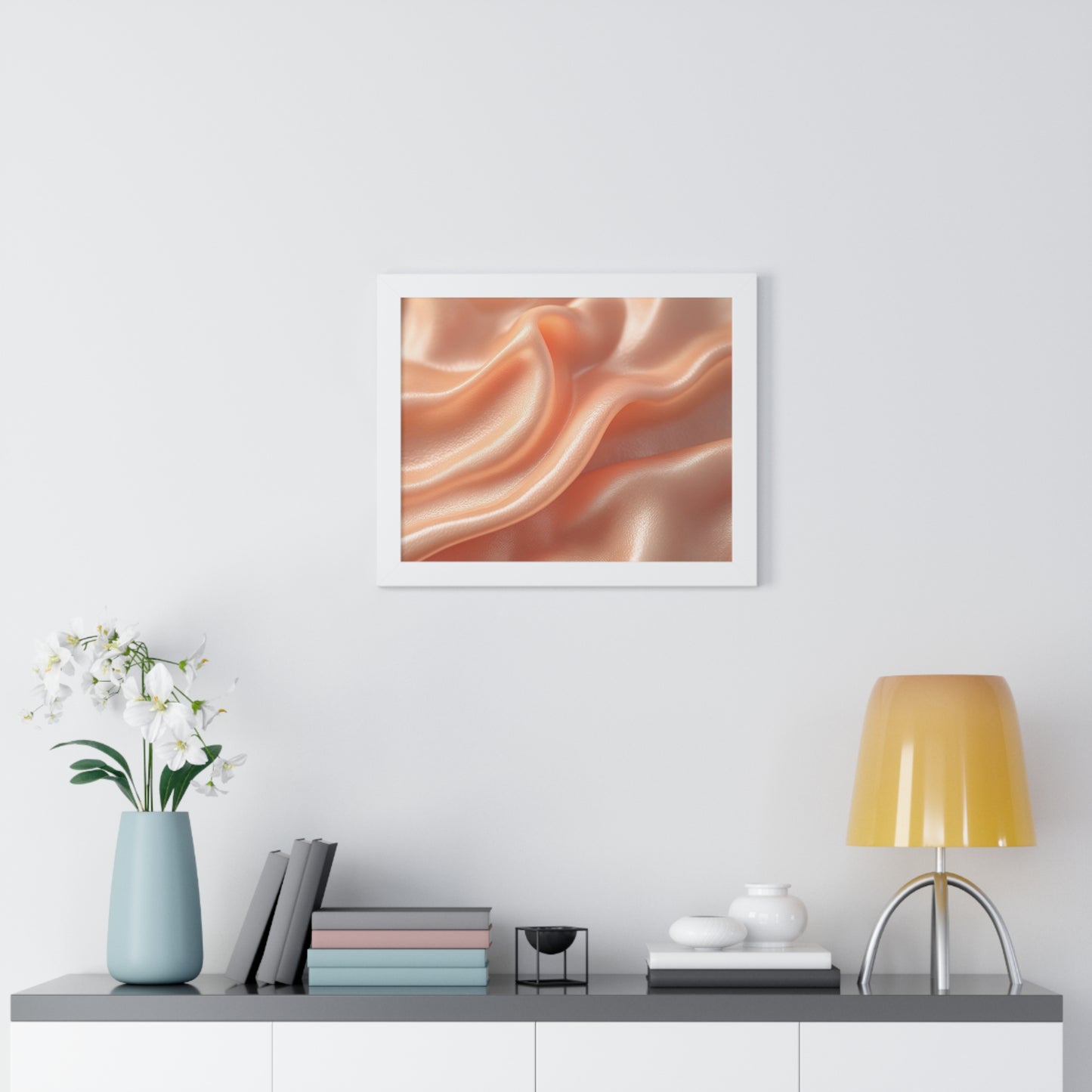 Elegant Framed Horizontal Art Print, Modern Wall Decor