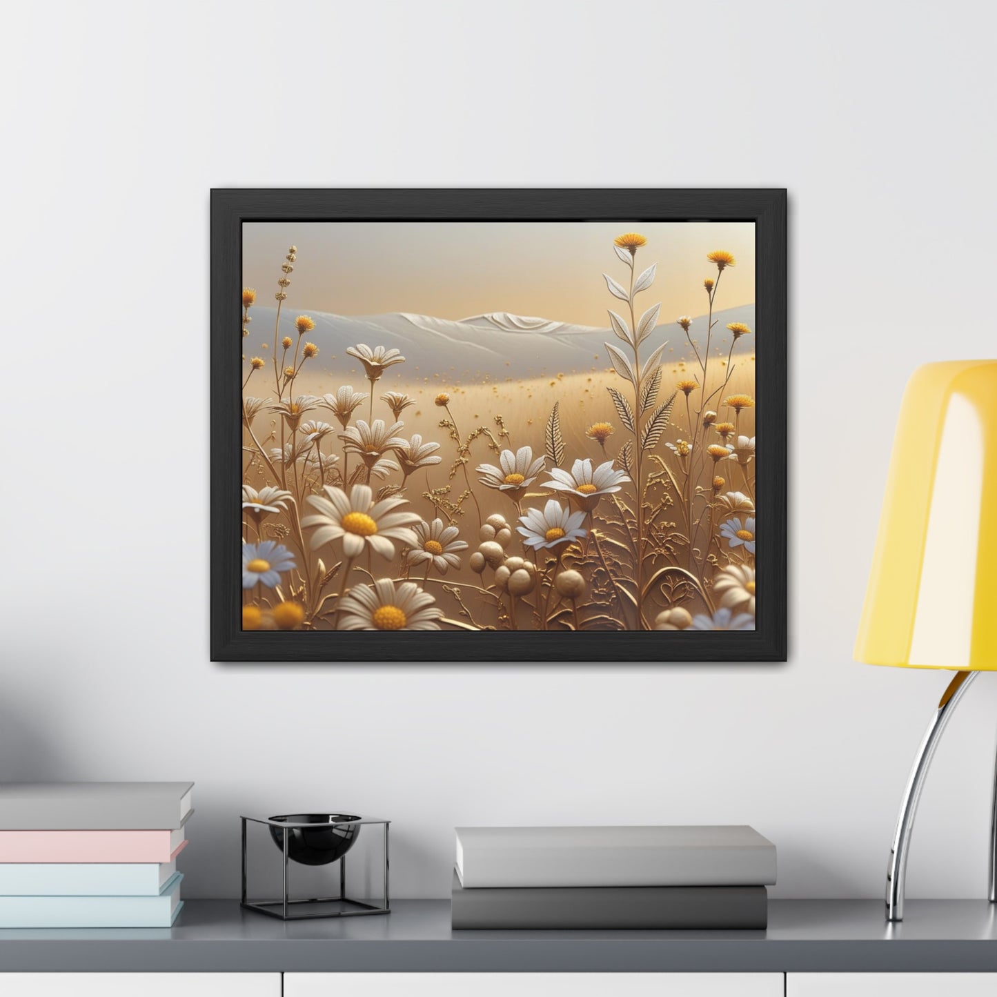 Framed Floral Wall Art, Modern Living Room Decorations