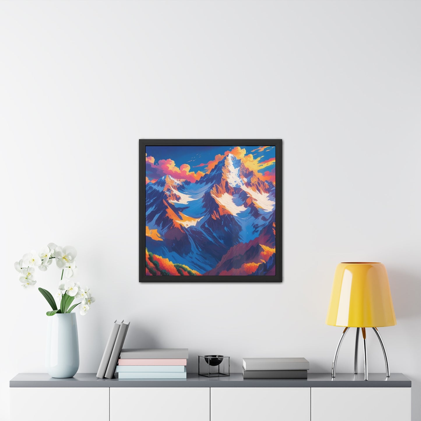 Mountain Sunset Framed Poster
