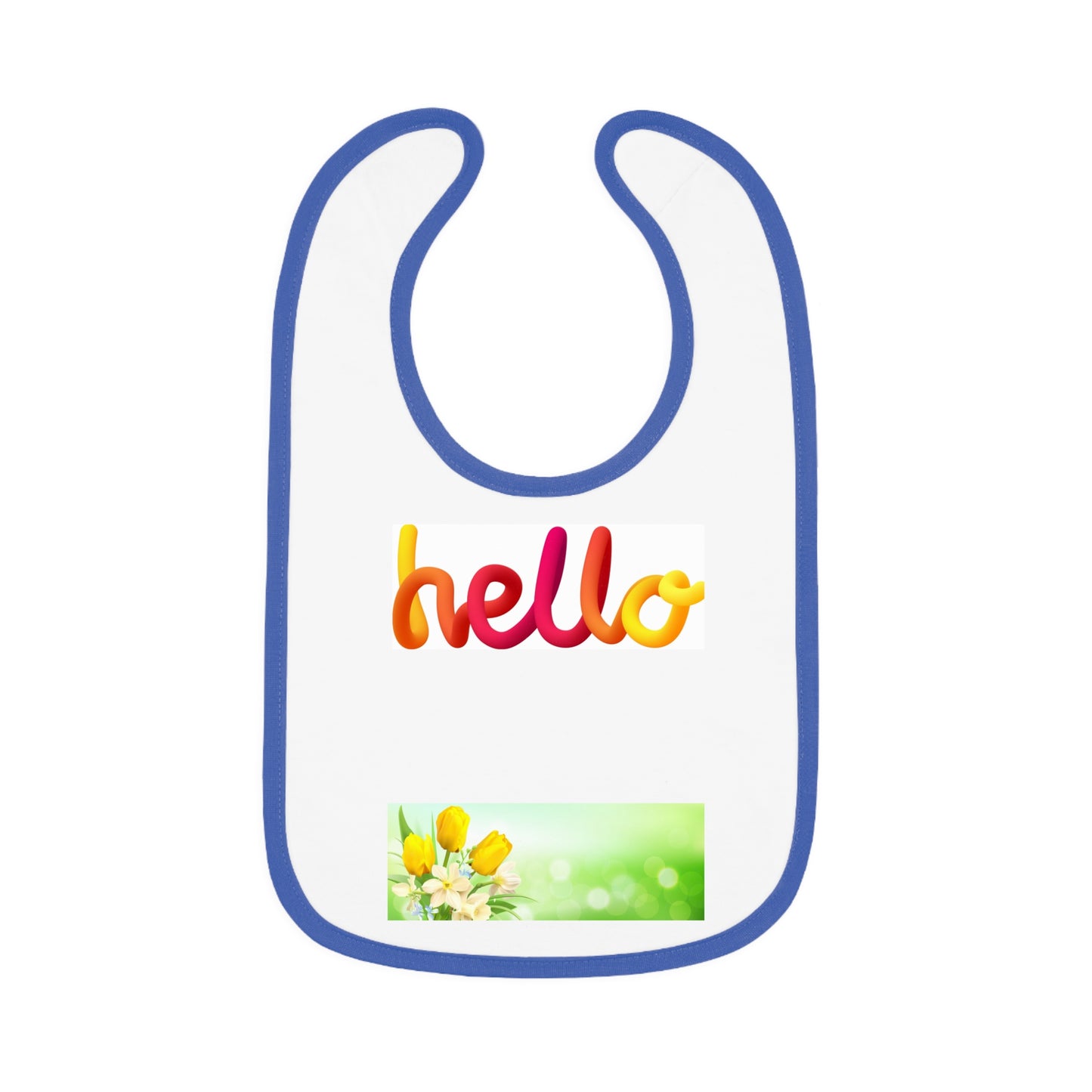 Baby Contrast Trim Jersey Bib