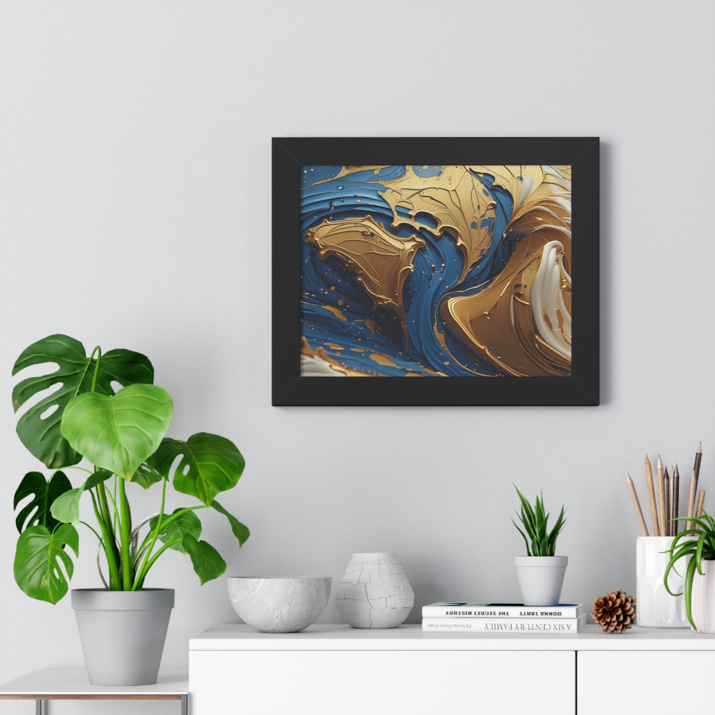 Elegant Abstract Framed Poster, Home Decor, Wall Art, Living Room Decoration, Unique Gift, Modern Artwork