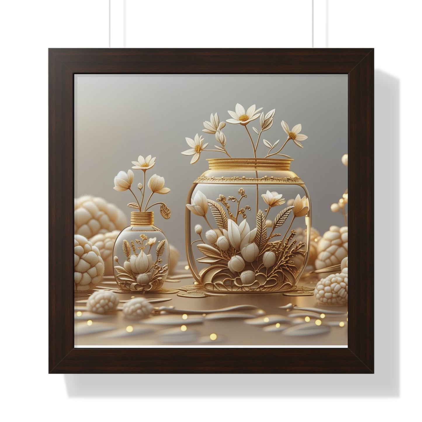 Elegant Floral Framed Poster
