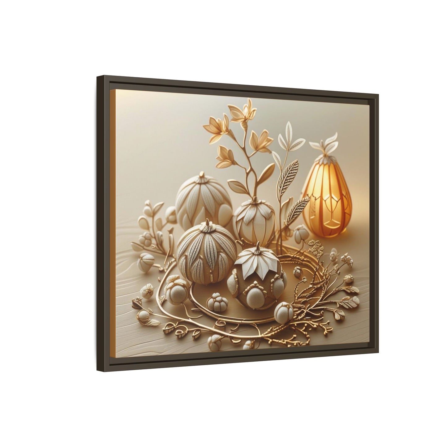 Autumn Framed Canvas Art,Thanksgiving Wall Art