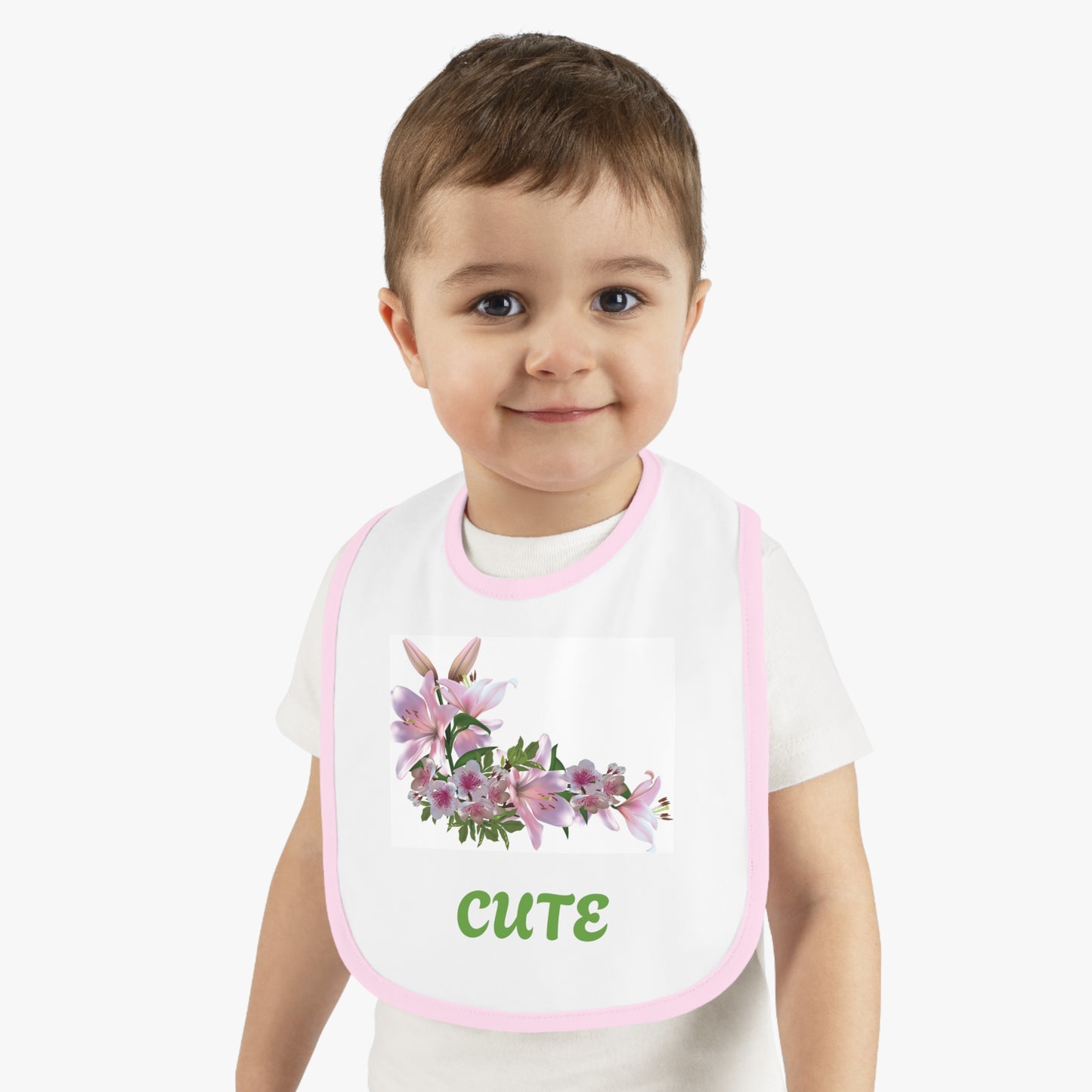 Baby Contrast Trim Jersey Bib