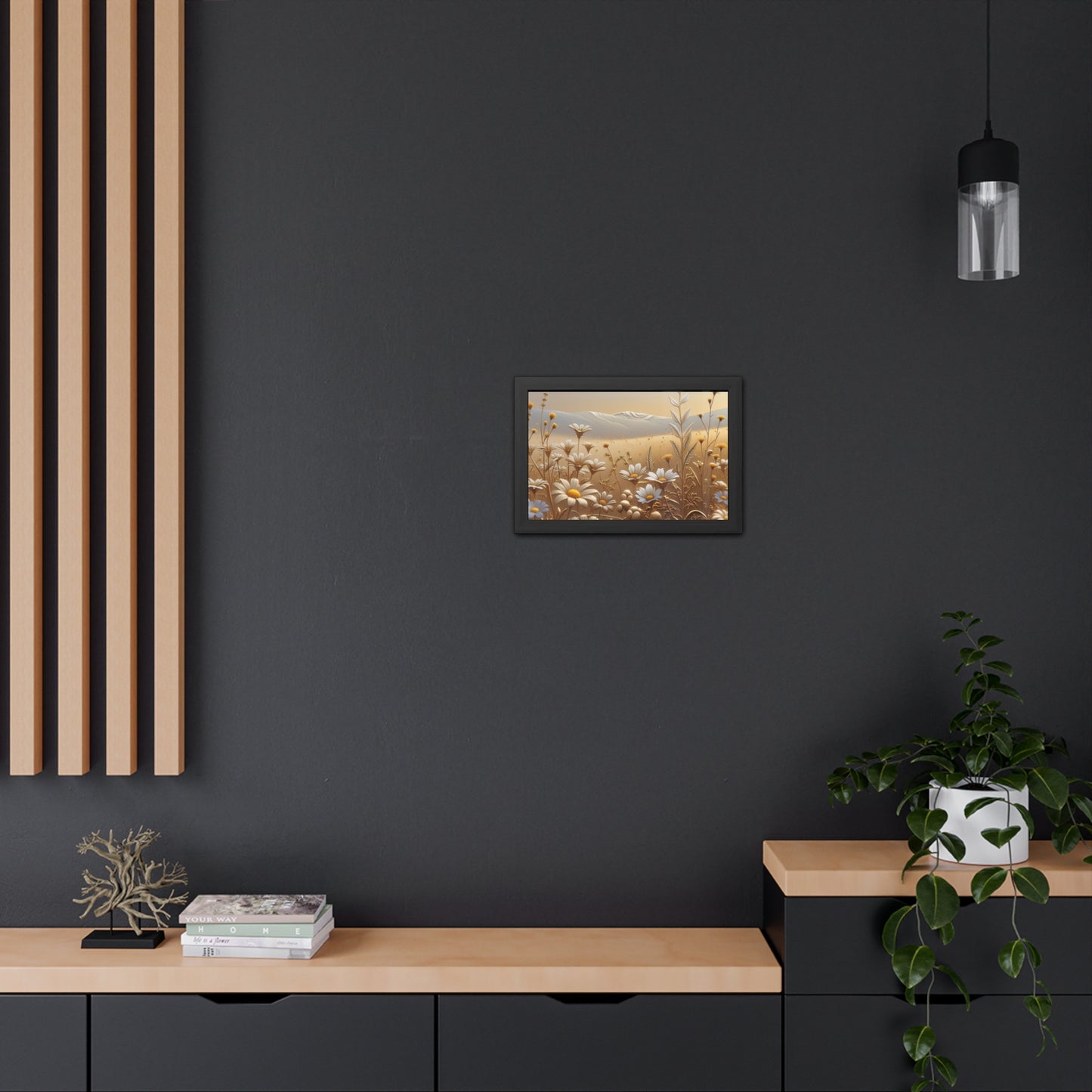 Framed Floral Wall Art, Modern Living Room Decorations