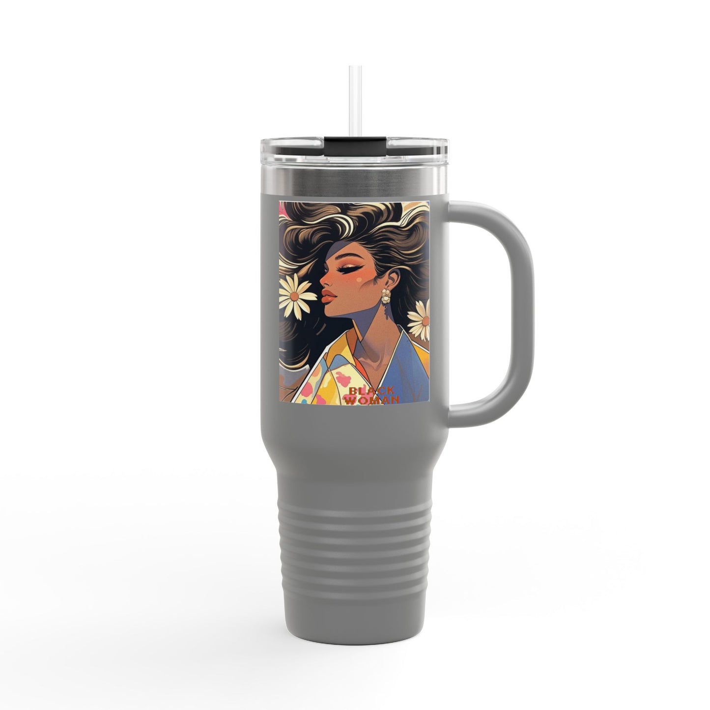 Bohemian Insulated Travel Mug | 40oz Floral Design | Perfect for Hot & Cold Drinks, Travel Lovers, Gifts for Her, Summer Vibes