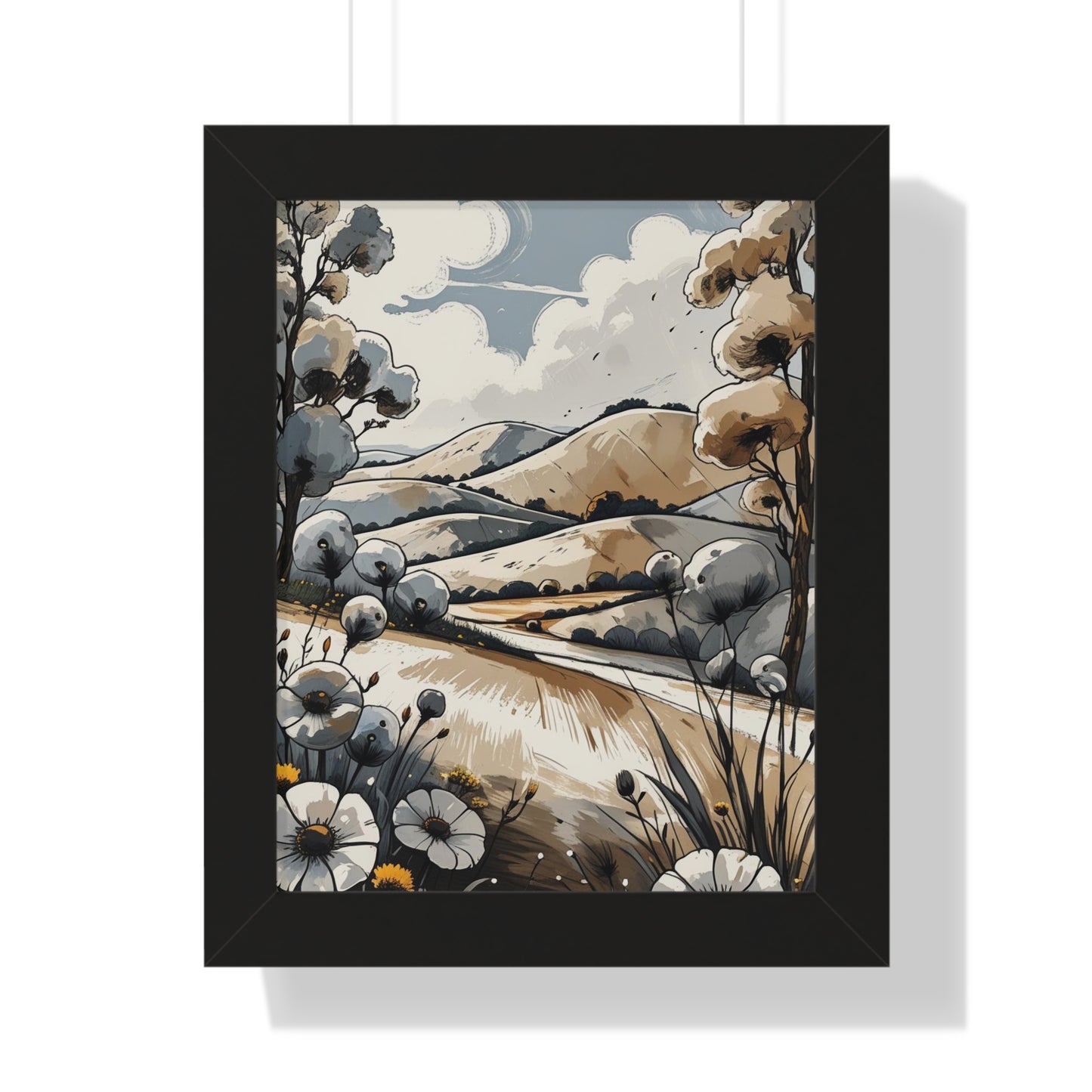 Nature-Inspired Framed Vertical Poster