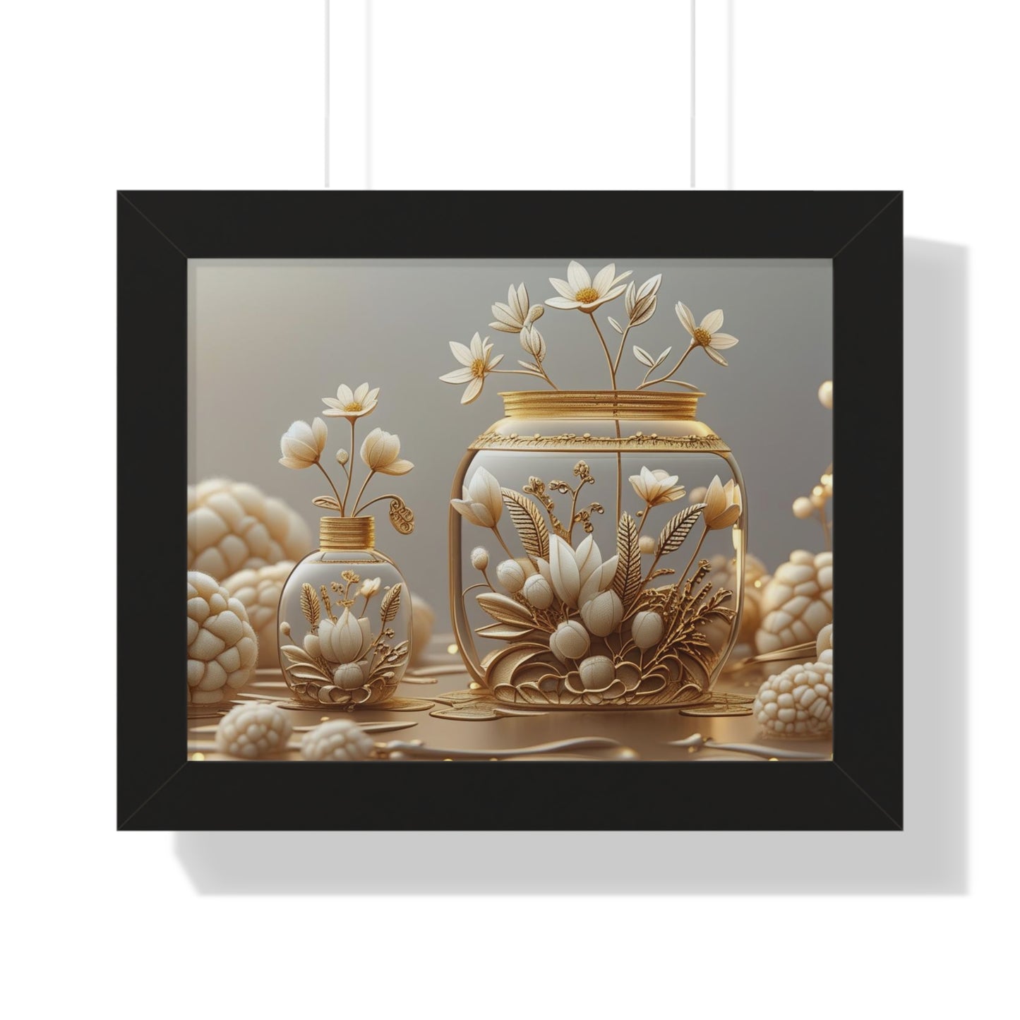 Elegant Floral Framed Poster