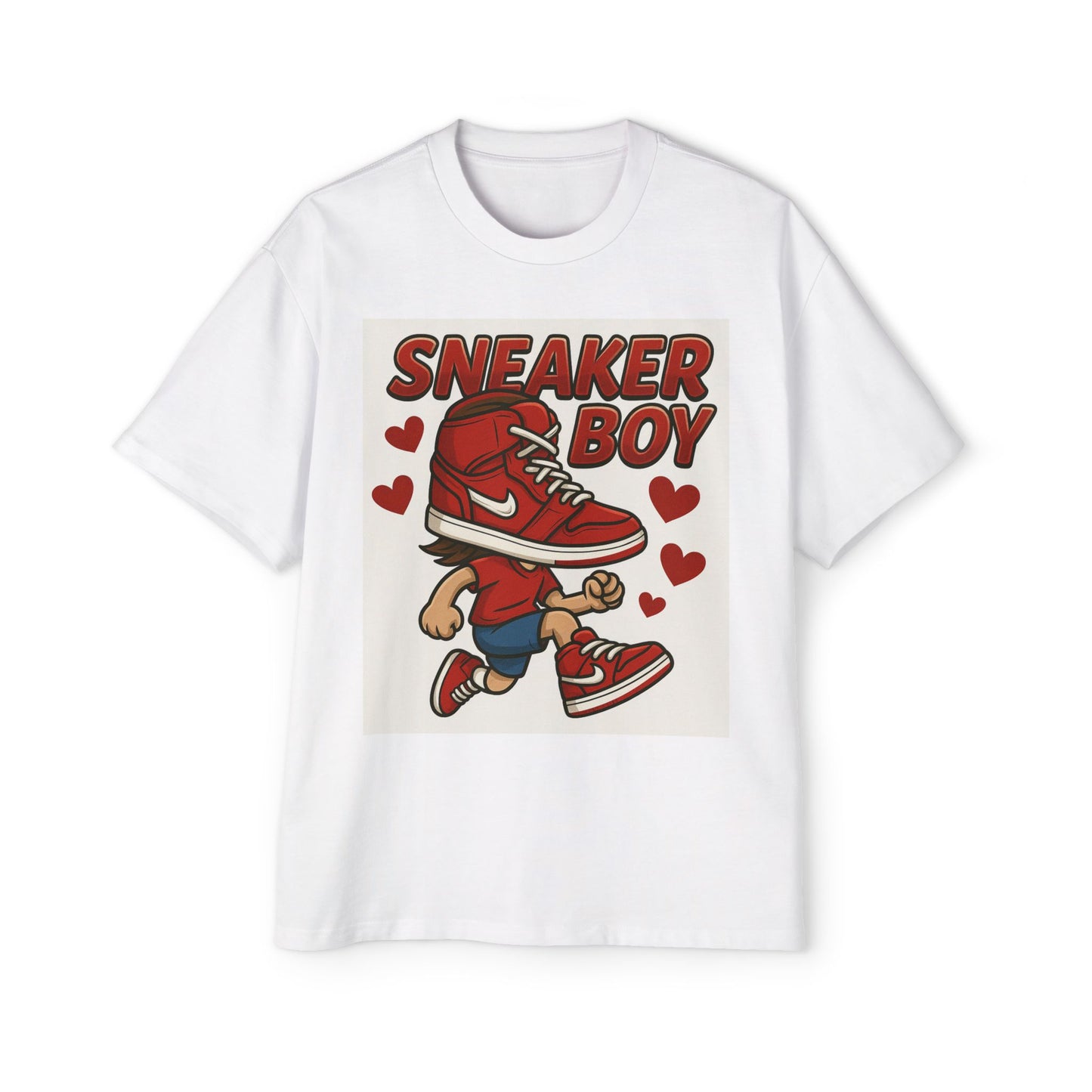 Sneaker Boy Oversized Tee - Casual Streetwear, Gifts for Sneaker Lovers, Trendy Graphic Shirt, Birthday Outfit, Unique Layering Piece