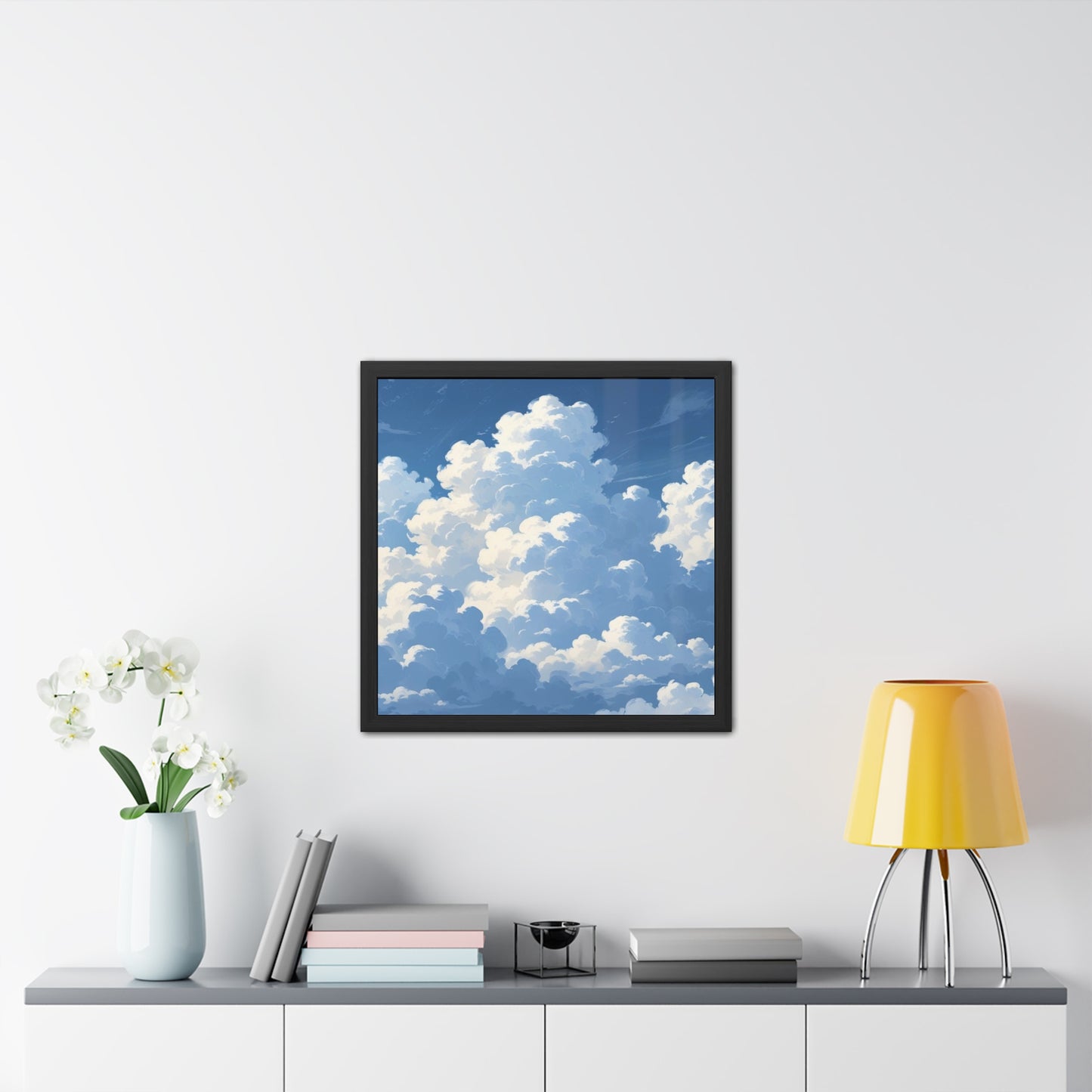 Serene Cloudscape Framed Poster