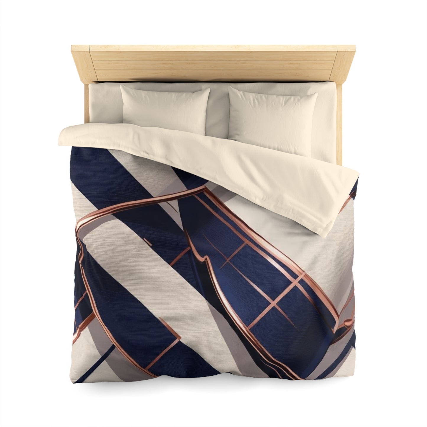 Chic Microfiber Duvet Cover, Luxury Home Decor, Contemporary Bedroom, Elegant and Stylish