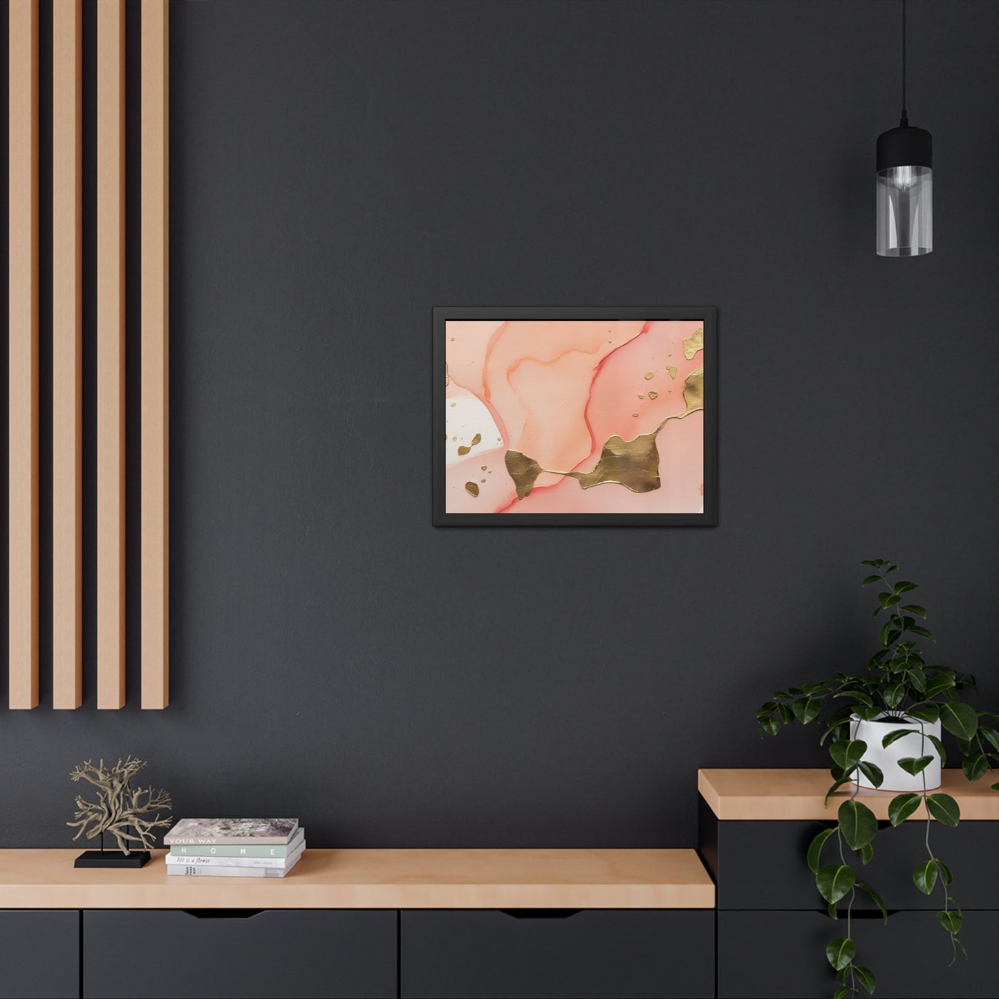 Elegant Abstract Art Framed Poster