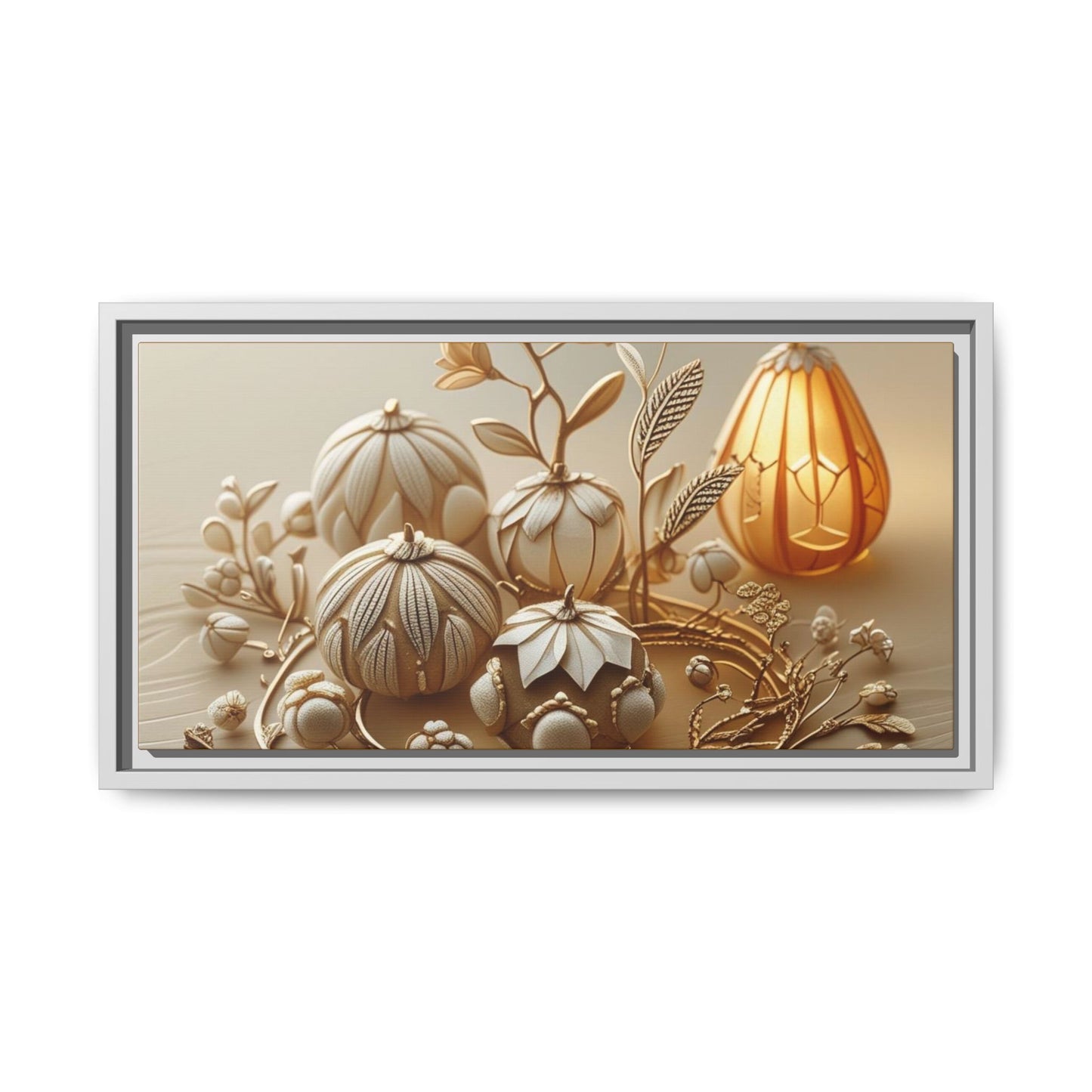 Autumn Framed Canvas Art,Thanksgiving Wall Art