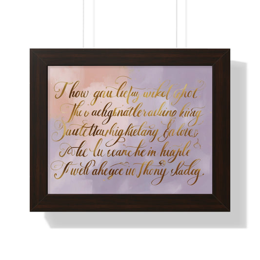 Framed Poster for Home Decor, Gift for Birthdays, Weddings