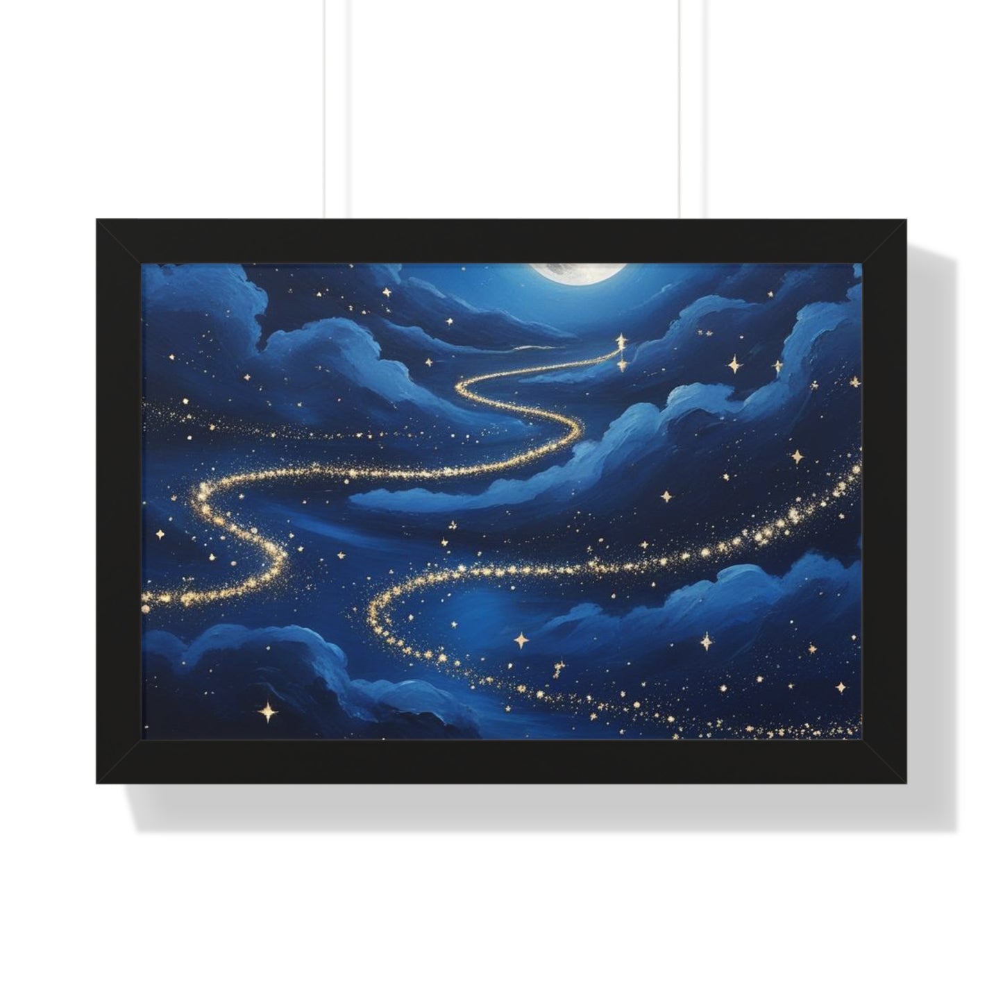 Serene Night Sky Framed Poster