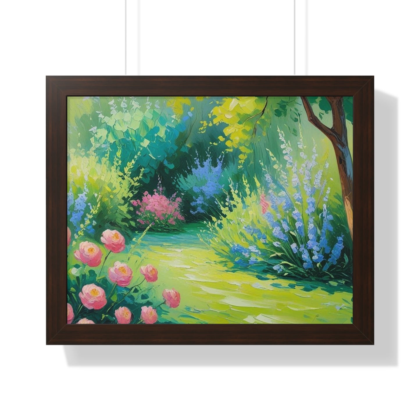 Framed Floral Landscape Art Print