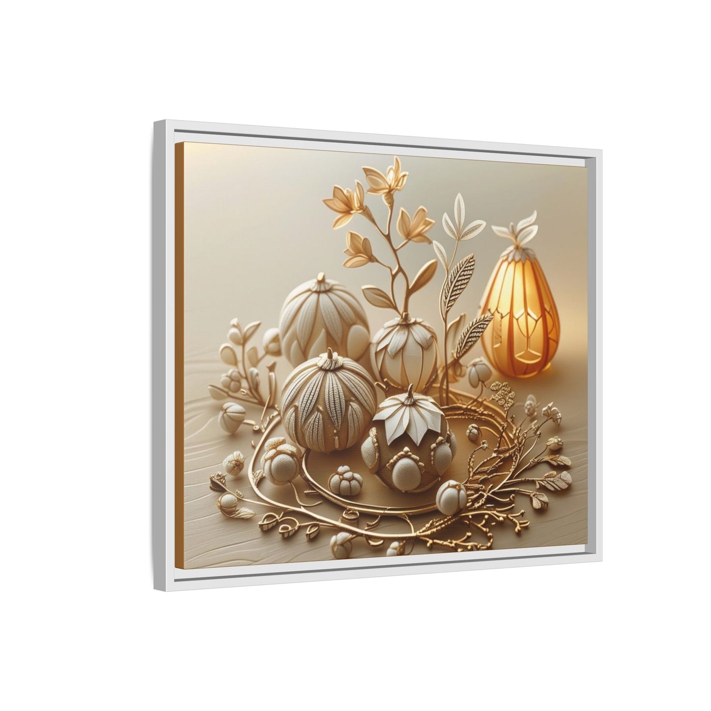 Autumn Framed Canvas Art,Thanksgiving Wall Art