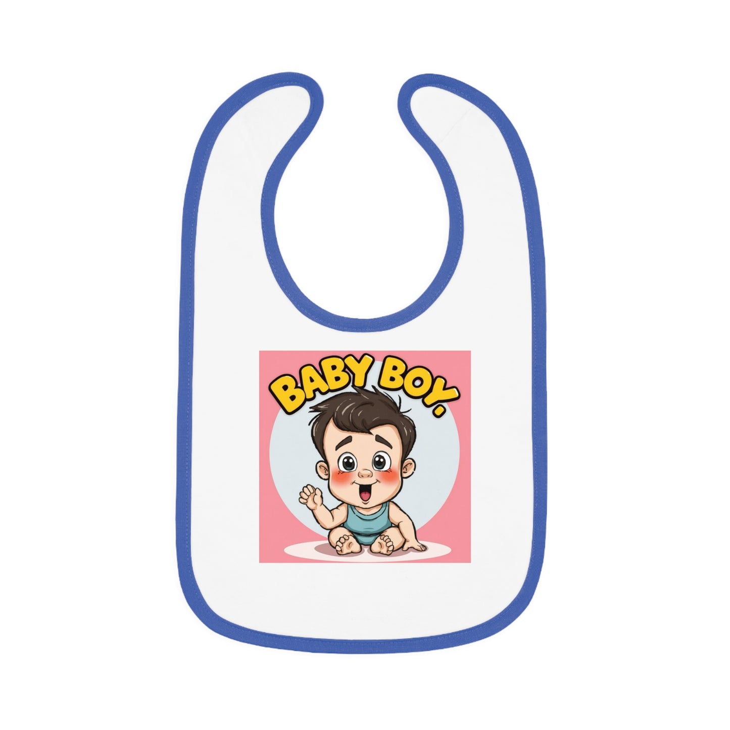Baby Contrast Trim Jersey Bib