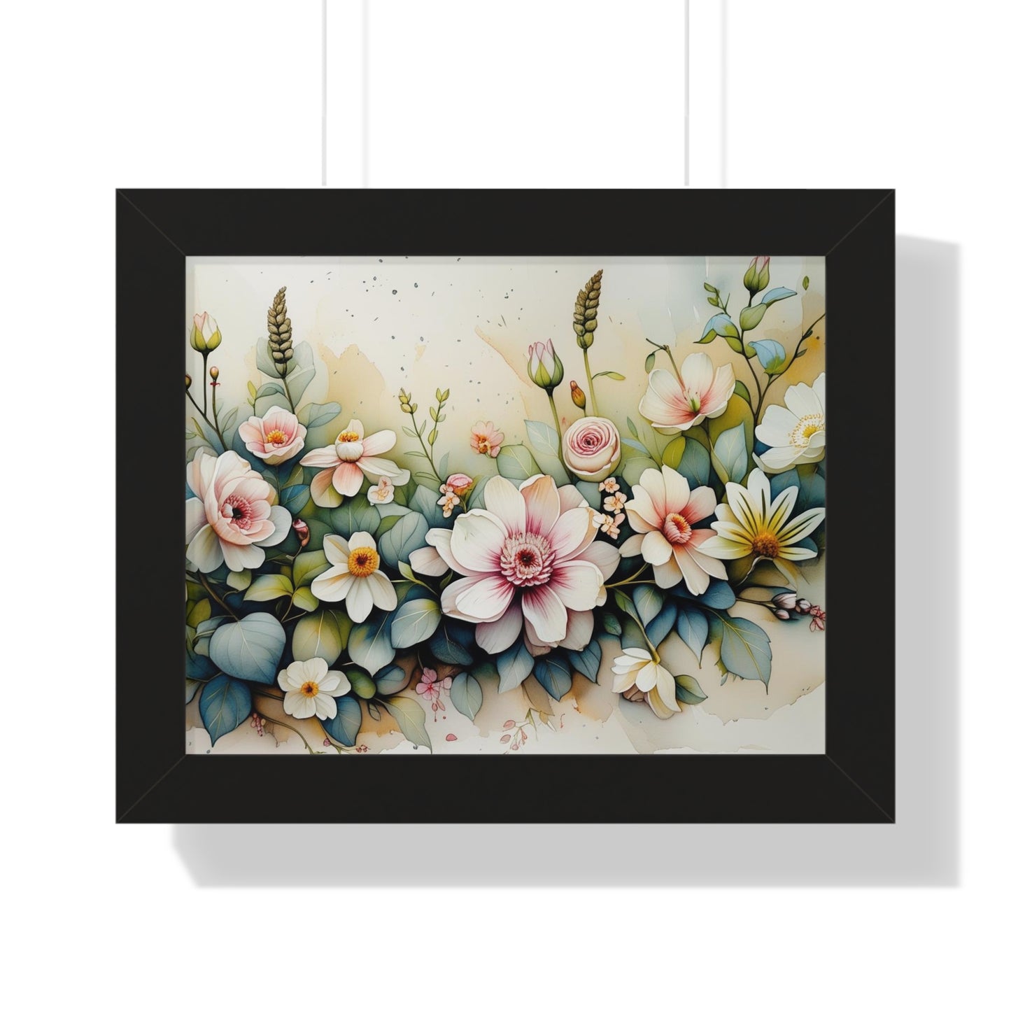 Floral Home Decor Art Print, Framed Botanical Poster, Gift for Plant Lovers, Wall Art for Living Room, Flower Decoration