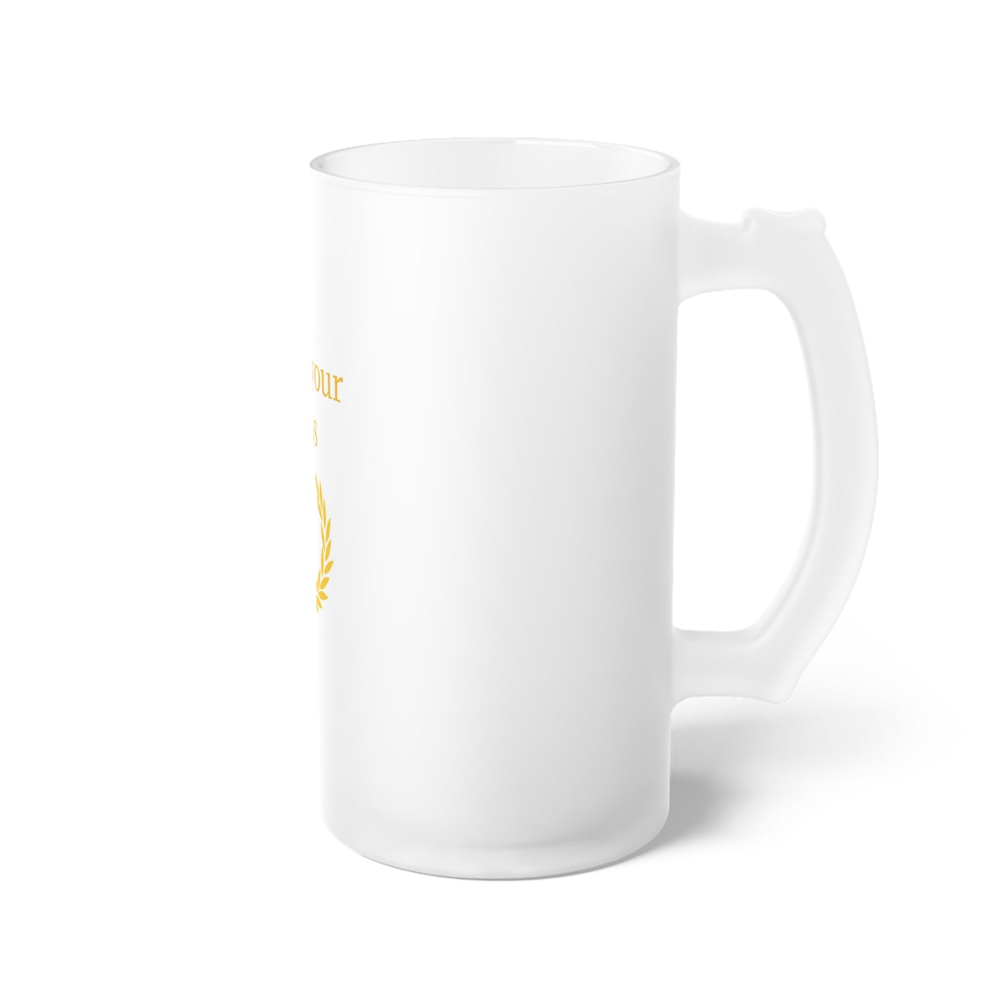 Beer Mug Gift for Beer Lovers - Frosted Glass Design