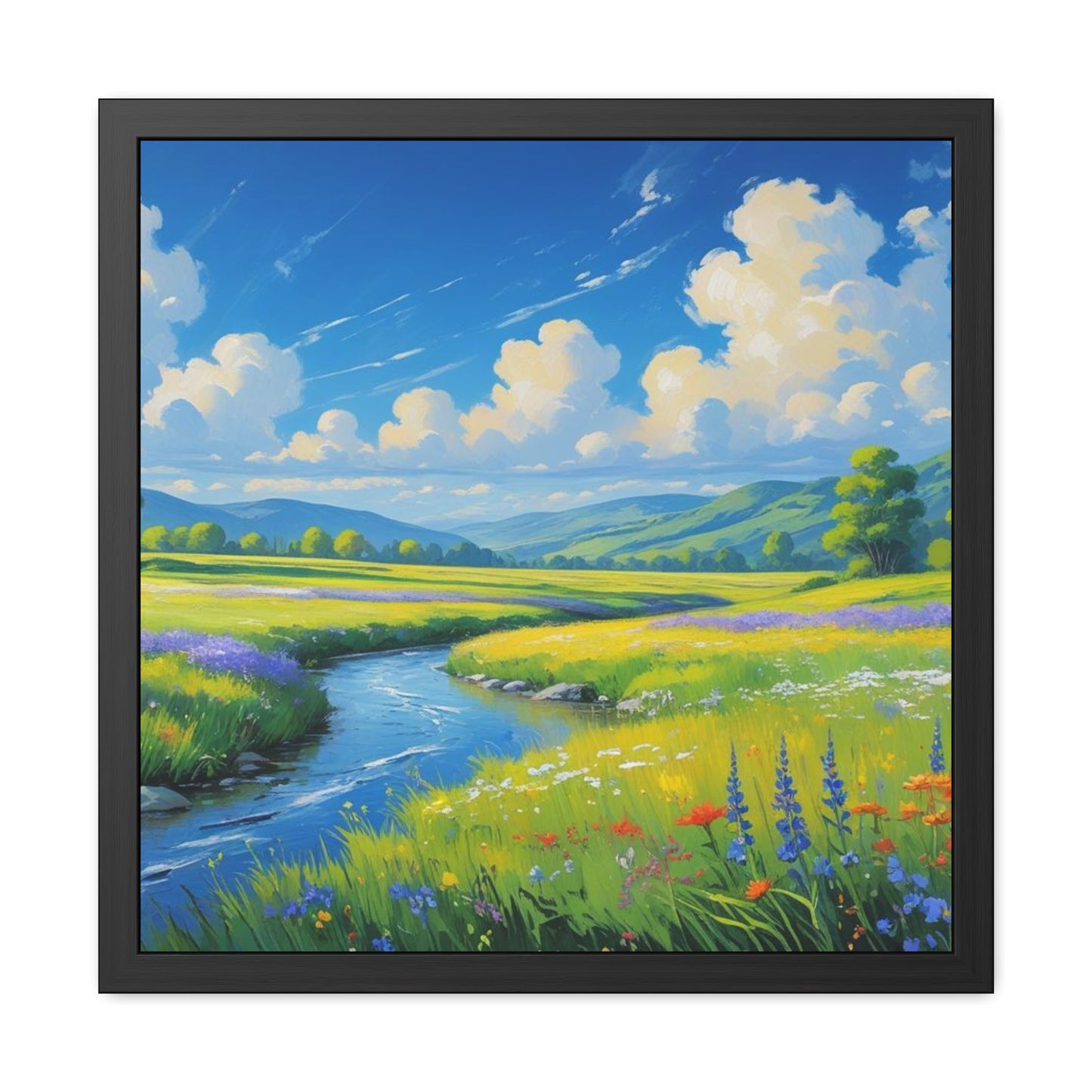 Framed Scenic Landscape Poster, Nature Wall Art